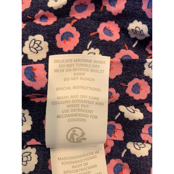 Boden Women's 3/4 Sleeve V-Neck Pink And Blue Floral Shift Dress Size 4L - Picture 8 of 8